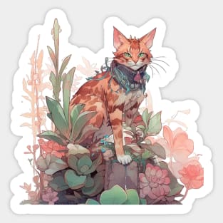 Cute Bengal cat Sticker